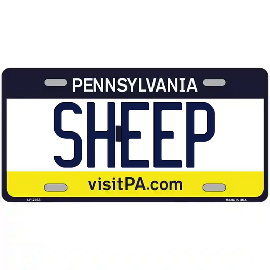 Sheep Pennsylvania Metal Sign