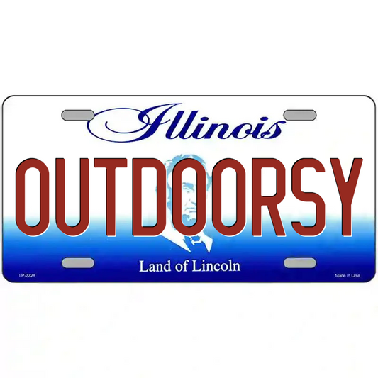 Outdoorsy Illinois Metal Sign