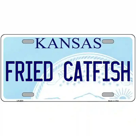 Fried Catfish Kansas Metal Sign