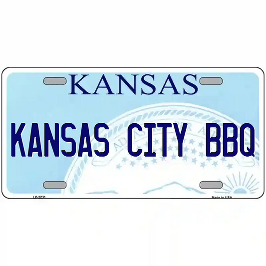 Kansas City BBQ Kansas Metal Sign
