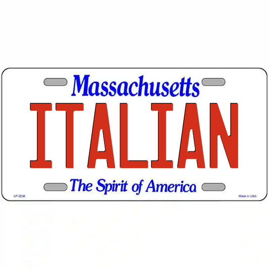Italian Massachusetts Metal Sign