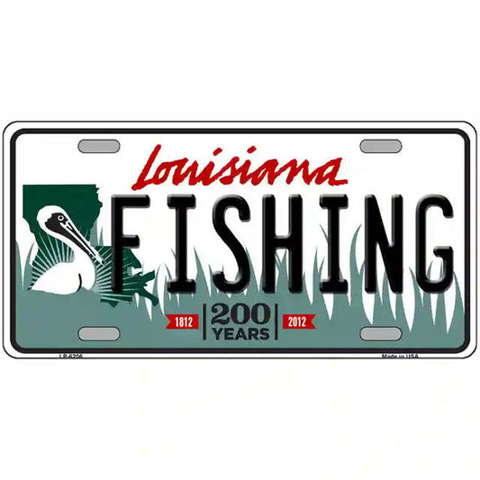 Fishing Louisiana Metal Sign