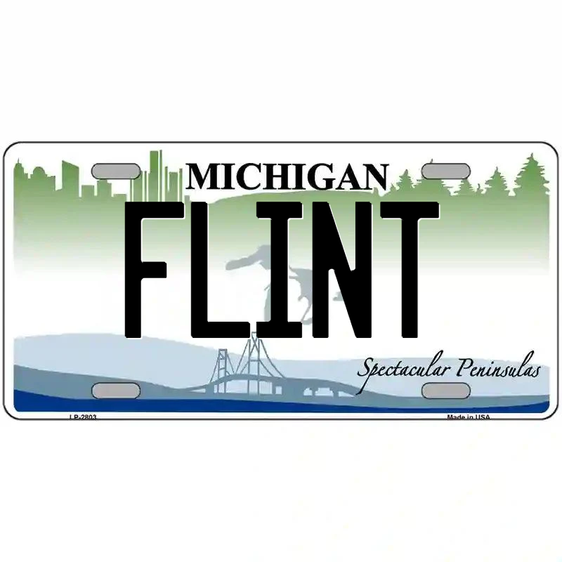 Flint Michigan Metal Sign