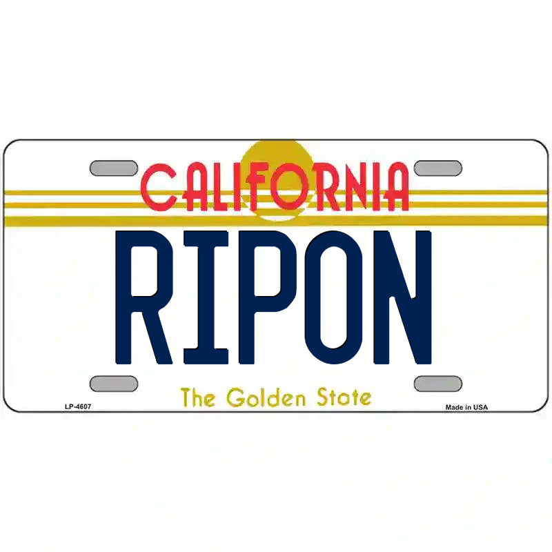 Ripon California Metal Sign