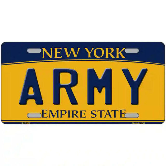 Army New York Yellow Metal Sign