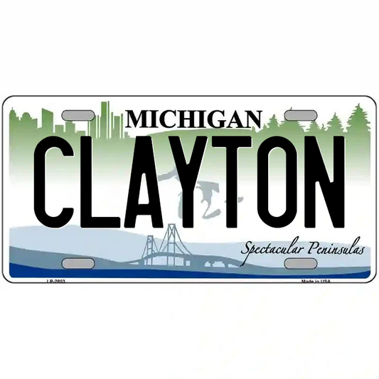 Clayton Michigan Metal Sign