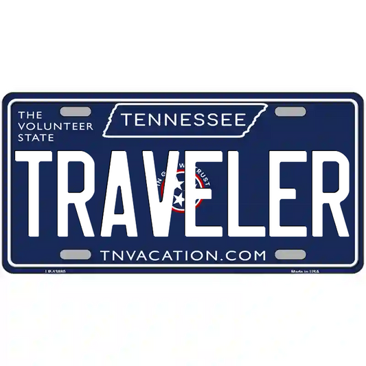 Traveler Tennessee Blue Metal Sign