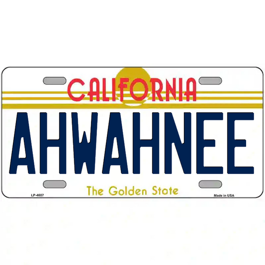 Ahwahnee California Metal Sign