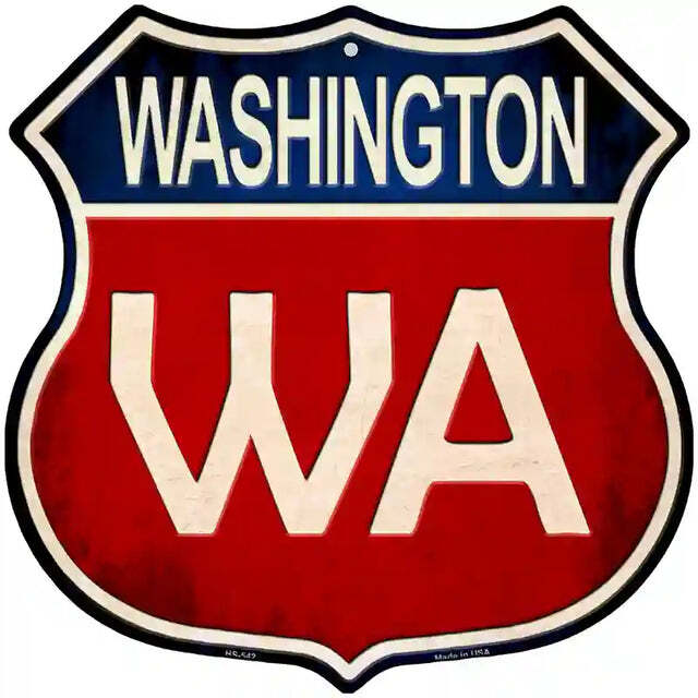 Washington Highway Shield Metal Sign