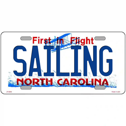 Sailing North Carolina Metal Sign