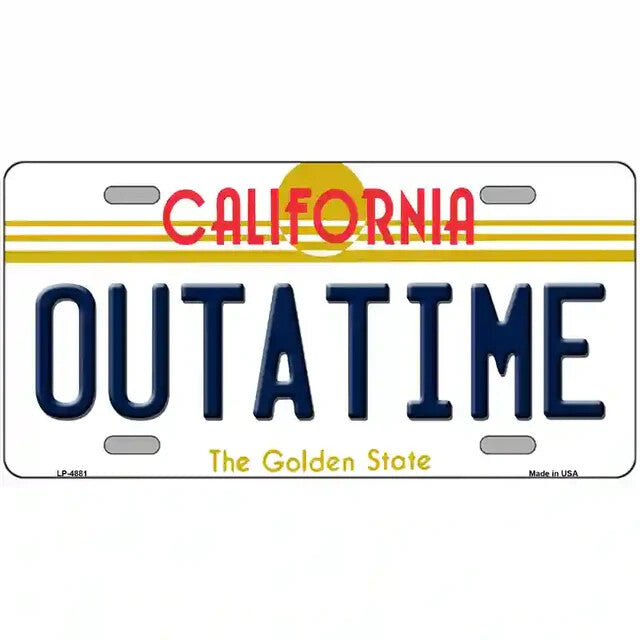 Outatime California Metal Sign