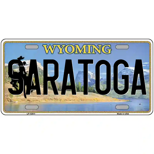 Saratoga Wyoming Metal Sign