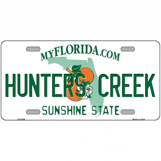 Hunters Creek Florida Metal Sign