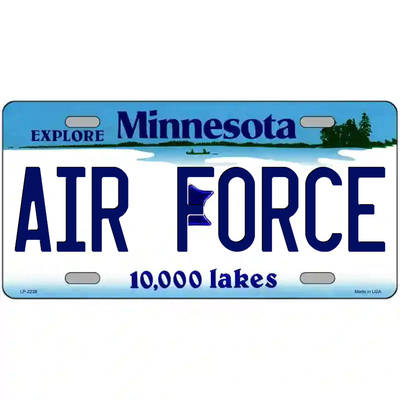 Air Force Minnesota Metal Sign