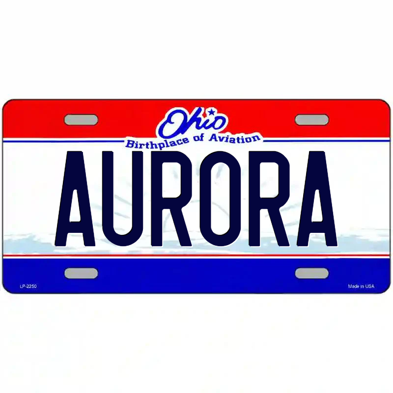 Aurora Ohio Metal Sign