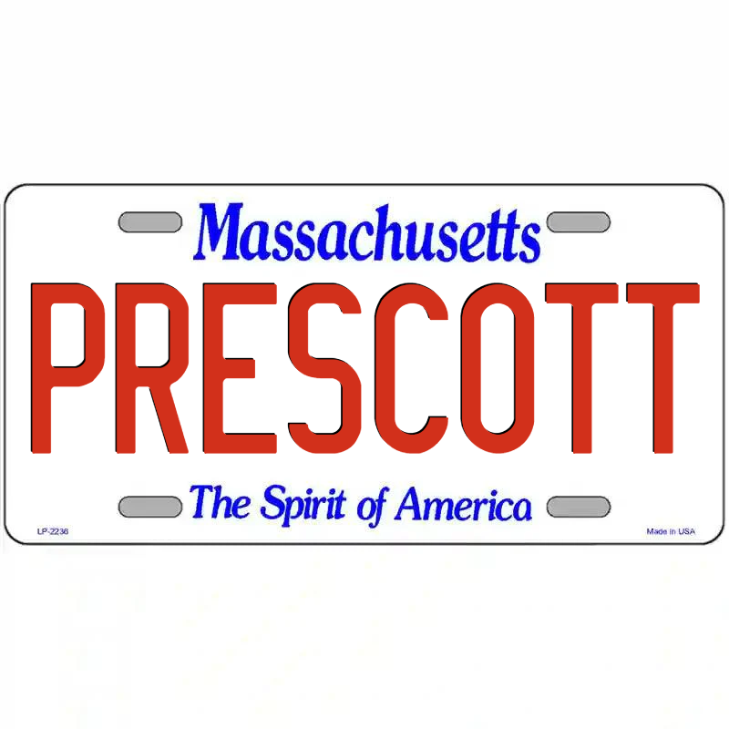 Prescott Massachusetts Metal Sign