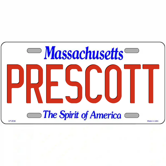 Prescott Massachusetts Metal Sign