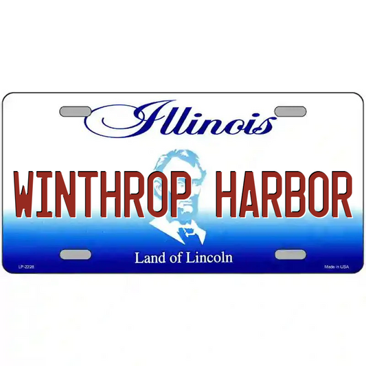 Winthrop Harbor Illinois Metal Sign