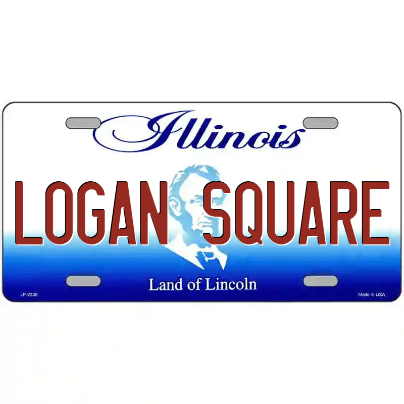 Logan Square Illinois Metal Sign