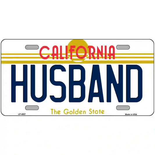 Husband California Metal Sign