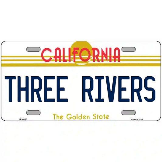 Three Rivers California Metal Sign