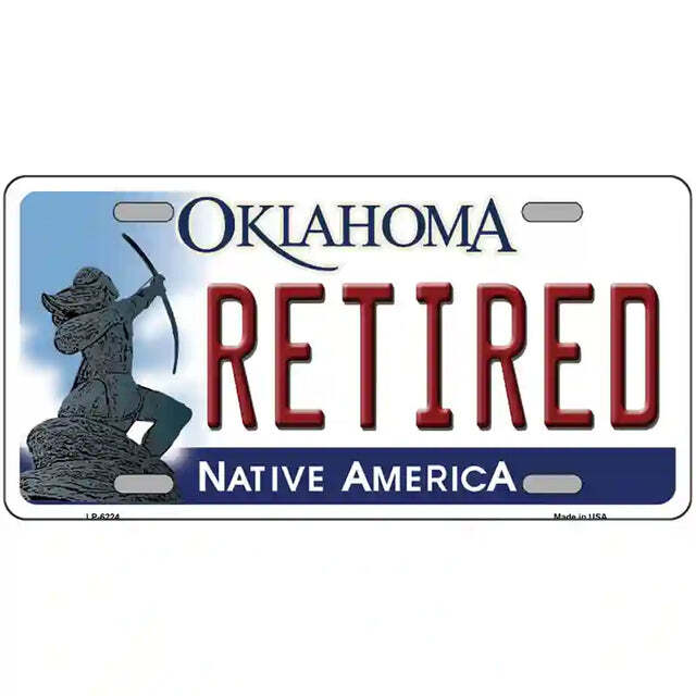 Retired Oklahoma Metal Sign