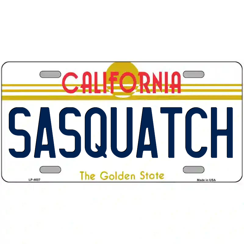 Sasquatch California Metal Sign