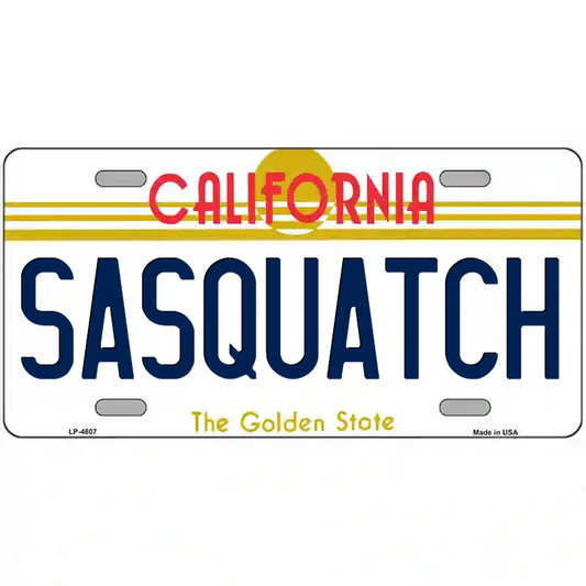 Sasquatch California Metal Sign