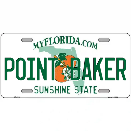 Point Baker Florida Metal Sign