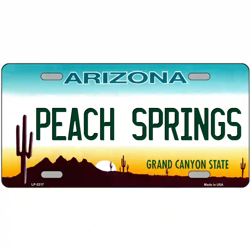 Peach Springs Arizona Metal Sign