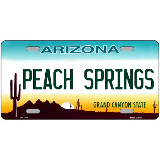 Peach Springs Arizona Metal Sign