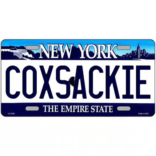 Coxsackie New York Blue Metal Sign