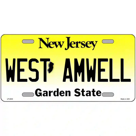 West Amwell New Jersey Metal Sign