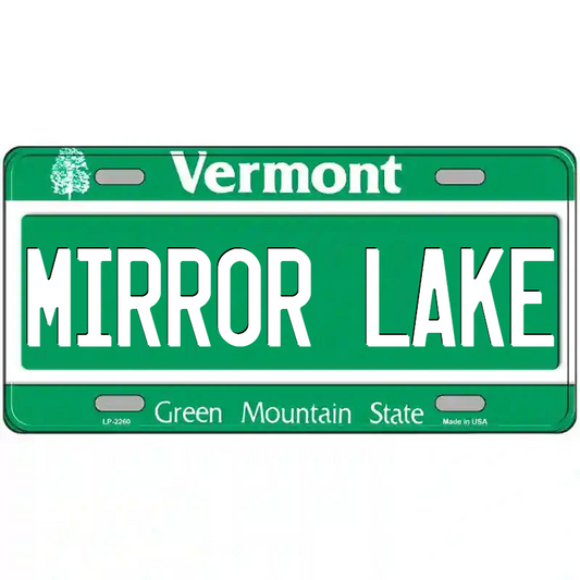 Mirror Lake Vermont Metal Sign