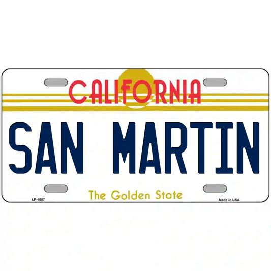 San Martin California Metal Sign