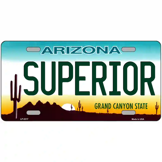 Superior Arizona Metal Sign