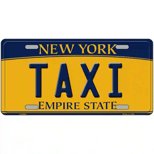 Taxi New York Yellow Metal Sign