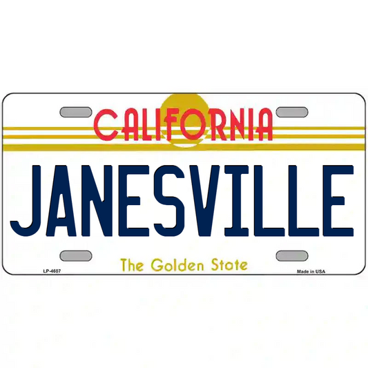 Janesville California Metal Sign