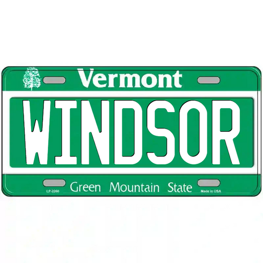 Windsor Vermont Metal Sign