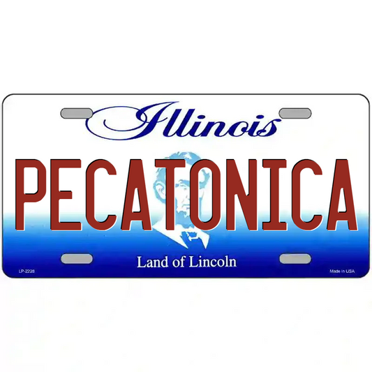 Pecatonica Illinois Metal Sign