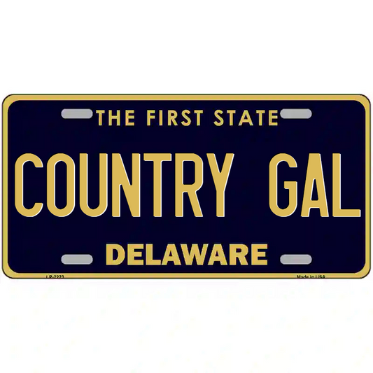 Country Gal Delaware Metal Sign