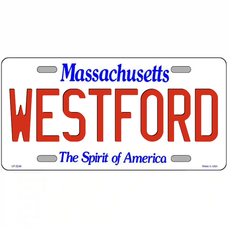 Westford Massachusetts Metal Sign