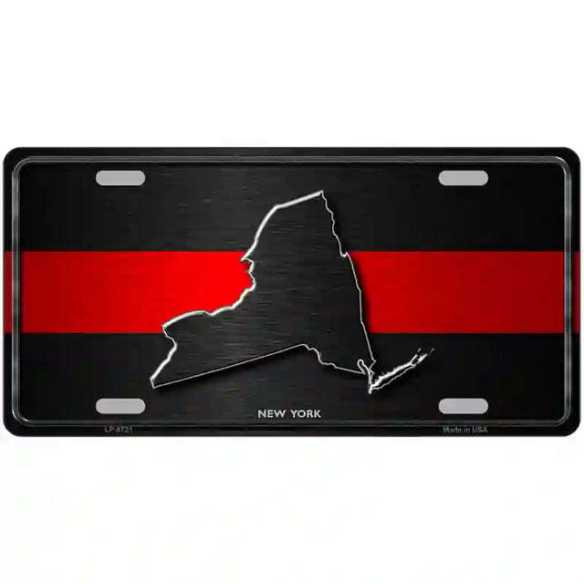 New York Thin Red Line Metal Sign