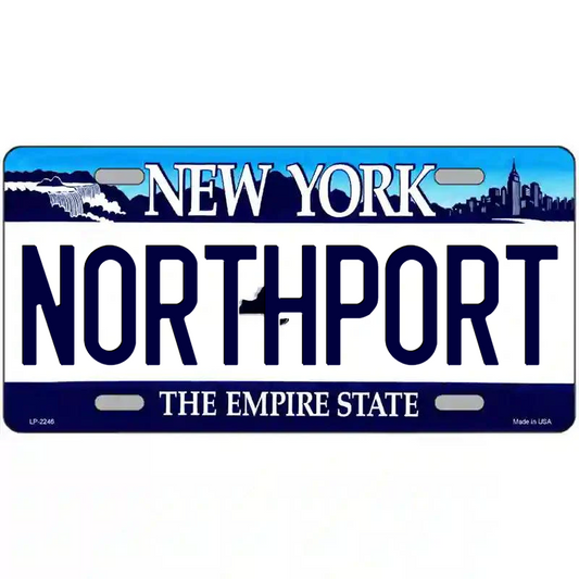 Northport New York Blue Metal Sign