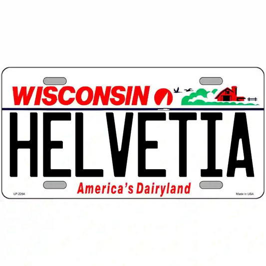 Helvetia Wisconsin Metal Sign