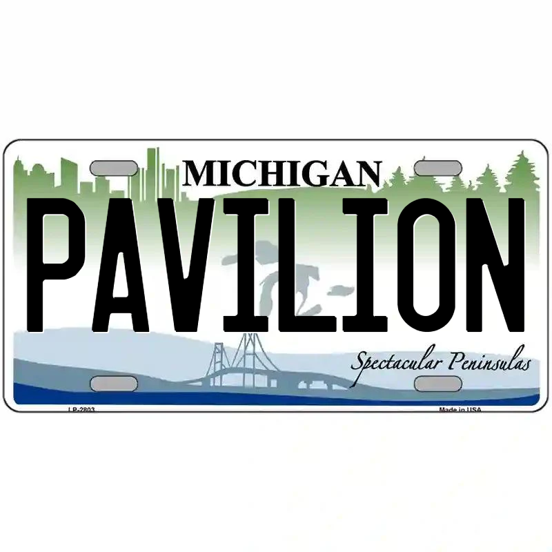 Pavilion Michigan Metal Sign