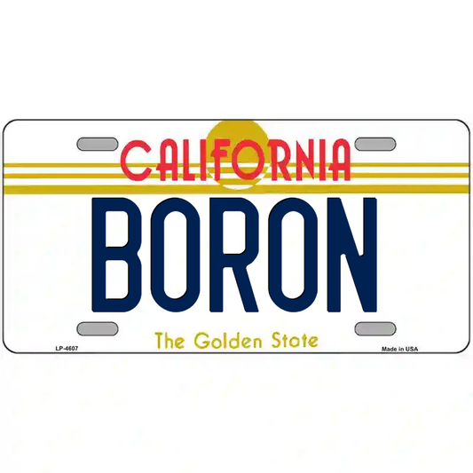 Boron California Metal Sign