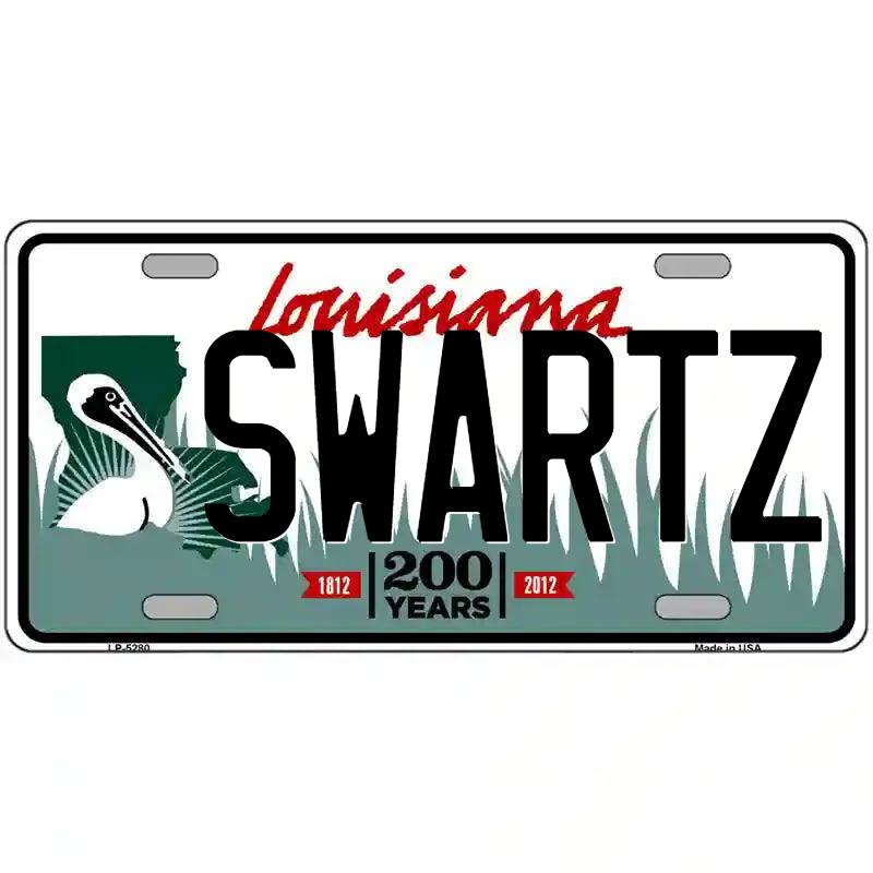 Swartz Louisiana Metal Sign