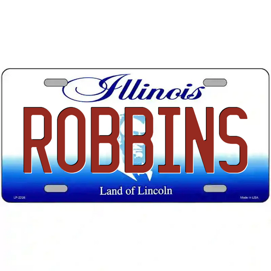 Robbins Illnois Metal Sign