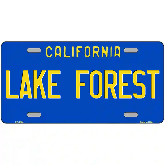 Lake Forest California Blue Metal Sign